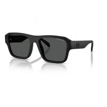 Armani Exchange AX4154SU83737 Gafas de sol rectangulares para hombre - montura de propionato negra, lentes de policarbonato grises, protección UV400