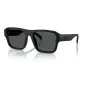 Armani Exchange AX4154SU83737 Gafas de sol rectangulares para hombre - montura de propionato negra, lentes de policarbonato grises, protección UV400