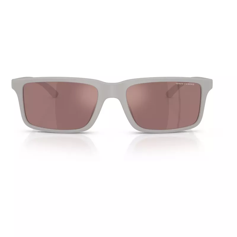 Armani Exchange AX4157SU83786 Gafas de sol rectangulares para hombre - montura negra mate lentes grises