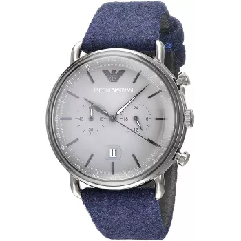 ARMANI Reloj hombre AR11144 cronógrafo acero inoxidable 43mm esfera azul