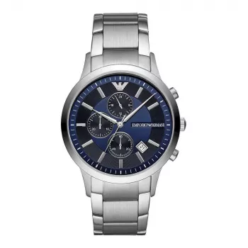 Armani Cronógrafo hombre AR11164, 43 mm, acero inoxidable, esfera negra