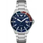 ARMANI Reloj hombre AR11339 42mm acero inoxidable cuarzo cronógrafo esfera negra correa de piel