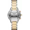 Armani Reloj para hombre AR11361 42mm acero inoxidable malla esfera negra cronógrafo