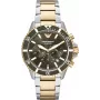 Armani Reloj para hombre AR11361 42mm acero inoxidable malla esfera negra cronógrafo