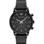 Armani Renato reloj cronógrafo hombre AR1918 46mm esfera negra correa de piel