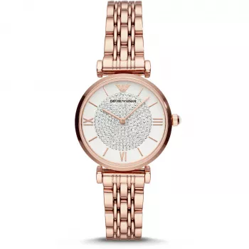 ARMANI Reloj mujer AR11244 Gianni T-Bar cuarzo analógico 32mm acero inoxidable oro rosa