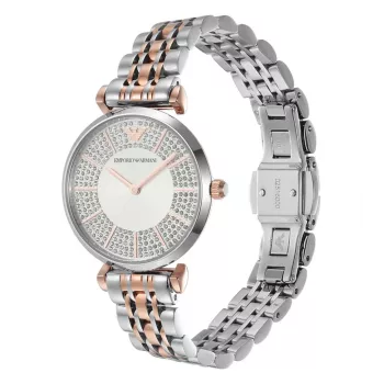ARMANI Reloj para mujer AR11537 32mm acero inoxidable esfera plateada