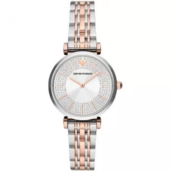 ARMANI Reloj para mujer AR11537 32mm acero inoxidable esfera plateada