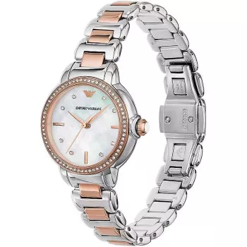 ARMANI Reloj de mujer AR11569 Gianni T-Bar Reloj de cuarzo 32mm Plata Acero inoxidable