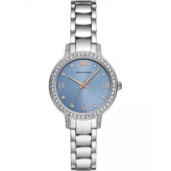 ARMANI reloj mujer AR11585 acero inoxidable cuarzo 32mm esfera plateada