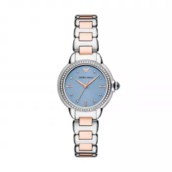 ARMANI reloj de mujer AR11597 32mm acero inoxidable esfera plateada brazalete de malla milanesa