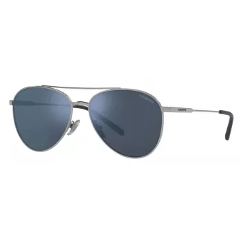 Gafas de sol rectangulares de hombre ARNETTE AN3085-736-55 negro mate gris oscuro 58 mm