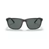 Arnette AN4288 275/88 gafas de sol rectangulares, montura gris transparente mate, lentes grises espejadas, 58-18-145 mm