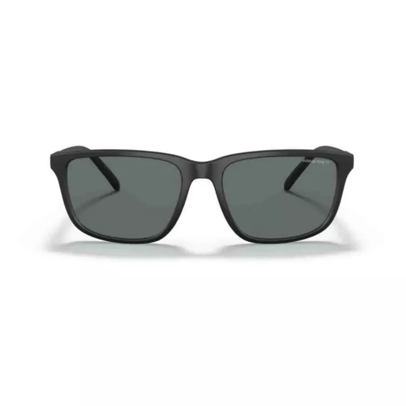 Arnette AN4288 275/88 gafas de sol rectangulares, montura gris transparente mate, lentes grises espejadas, 58-18-145 mm