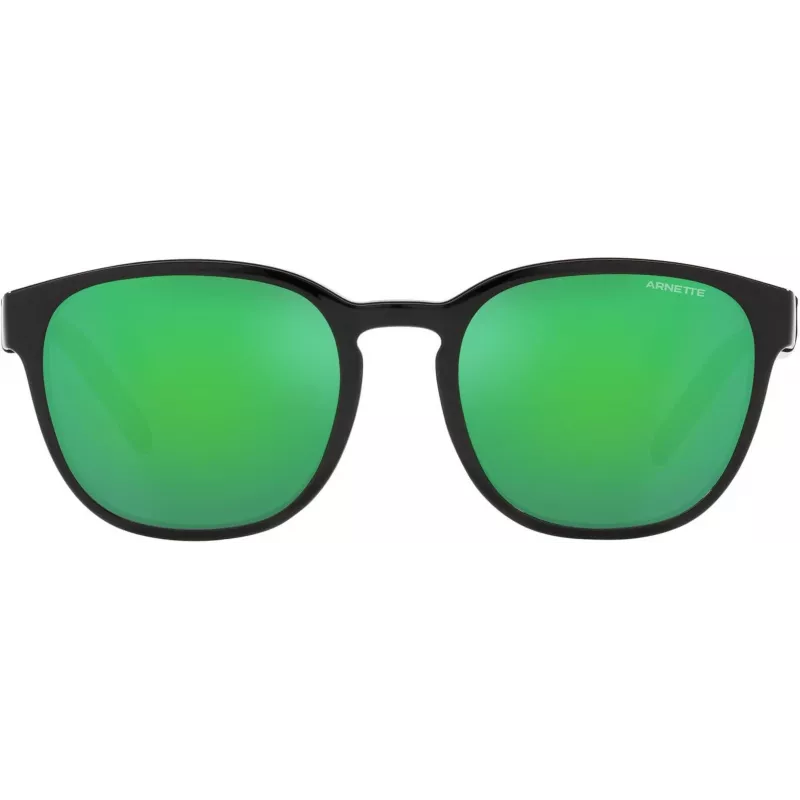 Arnette AN43192871F25 Gafas de sol unisex rectangulares, montura negra mate, lentes grises, 53-20-145 mm