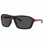 Arnette AN4329-275887 Gafas de sol de hombre rectangulares, Montura negro mate, Lentes grises, 63 mm