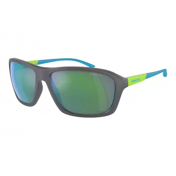 ARNETTE AN4329-28538N Gafas de sol unisex, rectangulares, montura negra mate, lentes gris oscuro, 63/17/130 mm
