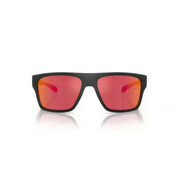 Gafas de sol rectangulares ARNETTE AN4330-27536Q negro mate gris oscuro espejado plata 63 mm
