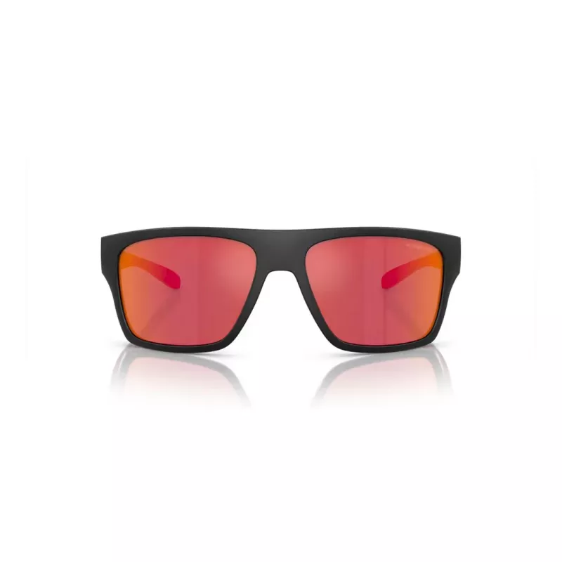 Gafas de sol rectangulares ARNETTE AN4330-27536Q negro mate gris oscuro espejado plata 63 mm
