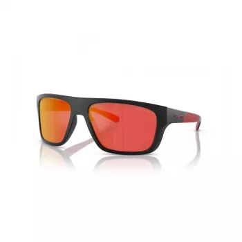 Gafas de sol rectangulares ARNETTE AN4330-27536Q negro mate gris oscuro espejado plata 63 mm