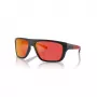 Gafas de sol rectangulares ARNETTE AN4330-27536Q negro mate gris oscuro espejado plata 63 mm