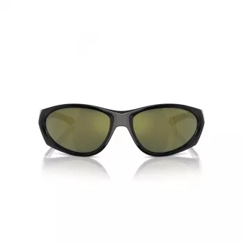 Arnette AN4342-29476R gafas de sol unisex, montura negra mate, lentes grises espejadas plateadas, 62 mm de ancho de lente