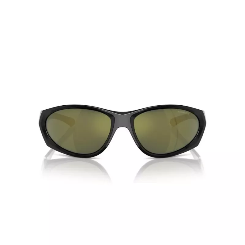 Arnette AN4342-29476R gafas de sol unisex, montura negra mate, lentes grises espejadas plateadas, 62 mm de ancho de lente