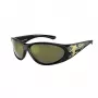 Arnette AN4342-29476R gafas de sol unisex, montura negra mate, lentes grises espejadas plateadas, 62 mm de ancho de lente