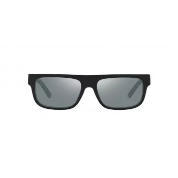 Gafas de sol ARNETTE hombre AN4278-12006G - Montura de propionato negra mate, lentes de policarbonato grises espejadas, 55 mm de ancho de lente
