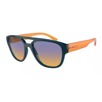 ARNETTE Gafas de sol hombre AN4327-29012H rectangulares negro mate montura gris lentes polarizadas 56mm