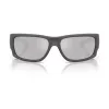 Gafas de sol de hombre ARNETTE AN4345-28706G rectangulares montura negro mate gris espejado lente plateada 62mm