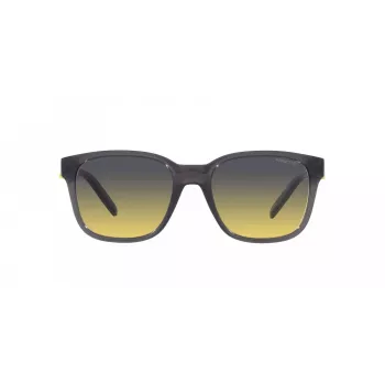 Gafas de sol unisex ARNETTE AN432027862Q5 - montura rectangular de propionato negro mate con lentes de policarbonato gris oscuro polarizadas - 55/19/145 mm