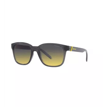 Gafas de sol unisex ARNETTE AN432027862Q5 - montura rectangular de propionato negro mate con lentes de policarbonato gris oscuro polarizadas - 55/19/145 mm