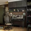 Arozzi Arena Large Gaming Desk – Forest Green (Altura ajustable, alfombrilla de ratón de microfibra)