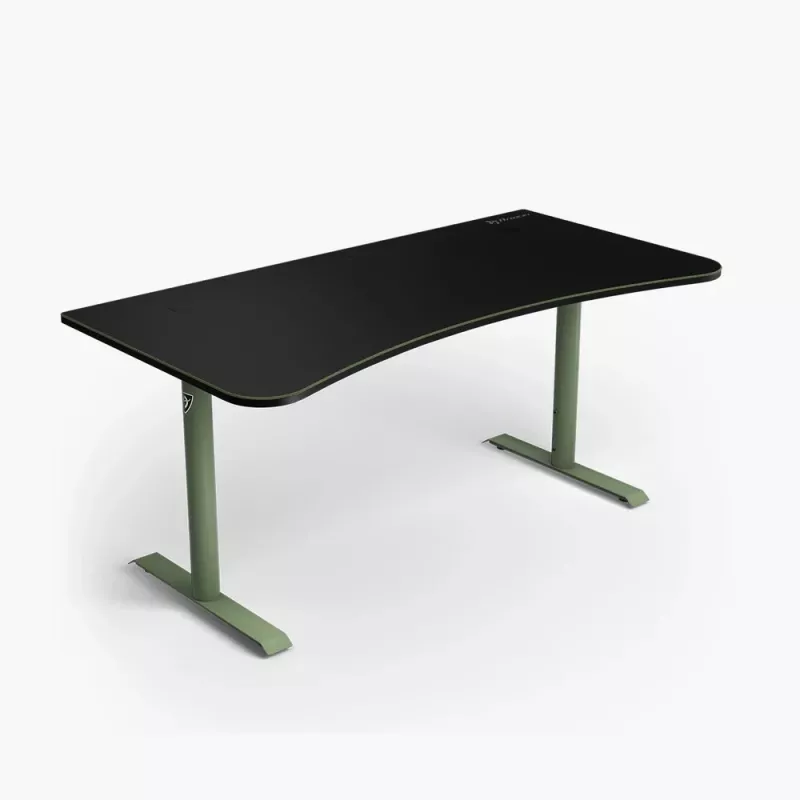 Arozzi Arena Large Gaming Desk – Forest Green (Altura ajustable, alfombrilla de ratón de microfibra)
