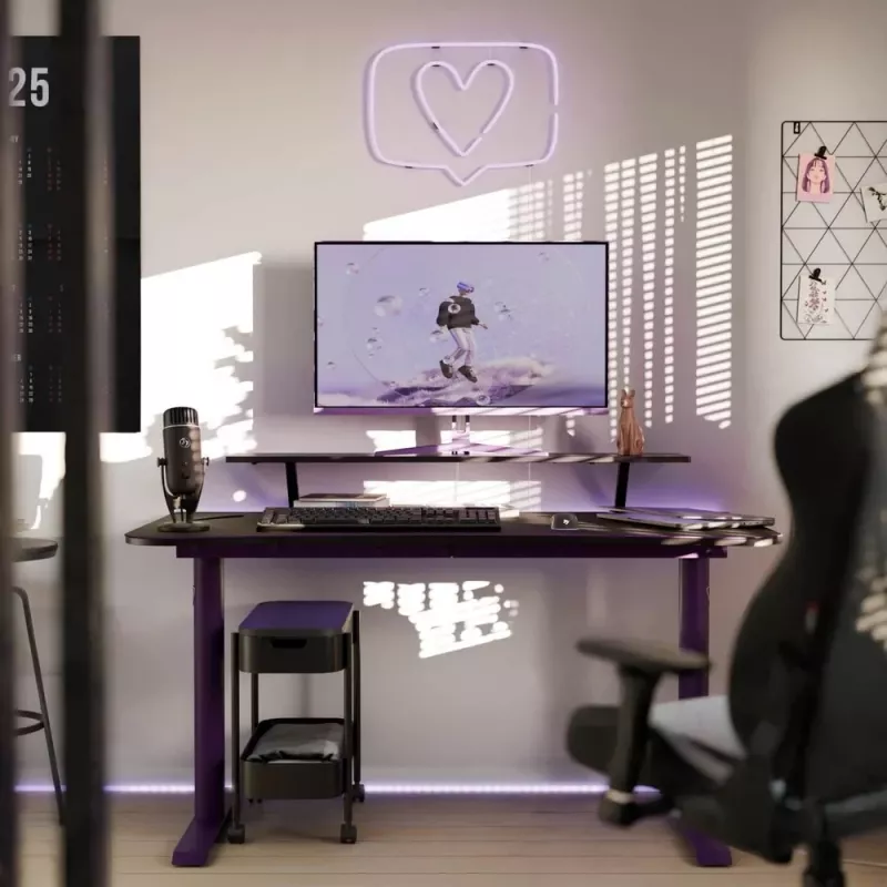 Arozzi Arena Medium Escritorio Gaming – Purple