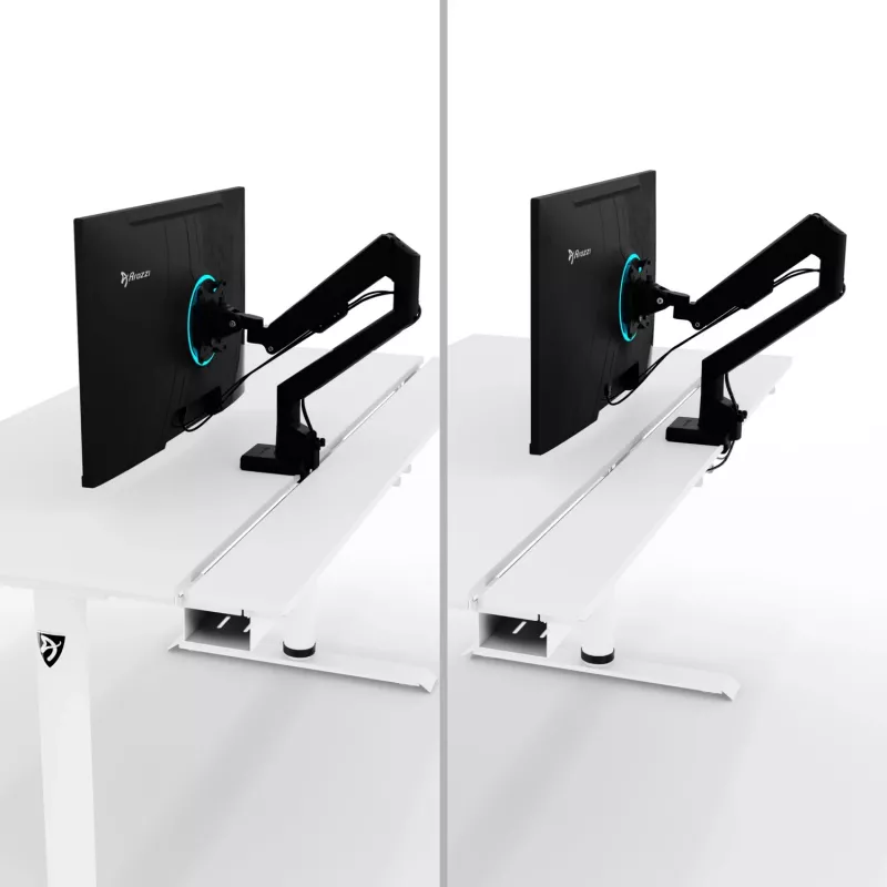 Arozzi Arena Nordico escritorio elevable eléctrico con doble motor, blanco