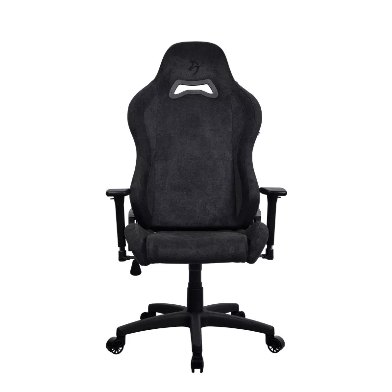Arozzi Torretta silla gaming de tela suave – negro puro, estructura metálica, pistón de gas clase 4, reposabrazos 3D
