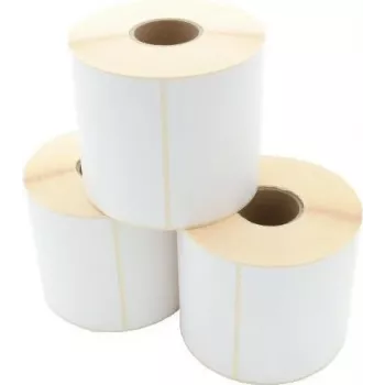 ARTDEV Rollo de etiquetas de transferencia térmica 101,6 x 76,2 mm, núcleo 40 mm, 125 mm DE, 960 etiquetas, Blanco, Papel, Adhesivo permanente