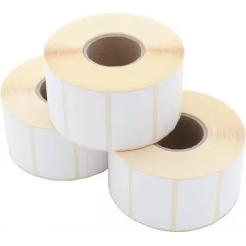 ARTDEV Rollo de etiquetas de transferencia térmica 50 x 30mm, 100mm OD, núcleo 40mm, 1500 etiquetas/rollo, papel blanco
