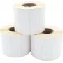 ARTDEV Rollo de etiqueta de transferencia térmica 70 x 25mm, diámetro exterior 93mm, núcleo 40mm, 1500 etiquetas por rollo, papel blanco, adhesivo permanente, mate