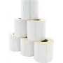 ARTDEV Etiqueta de transferencia térmica rollo 90 x 29 mm, diámetro exterior 96 mm, núcleo 40 mm, 1300 etiquetas por rollo, papel blanco, adhesivo permanente