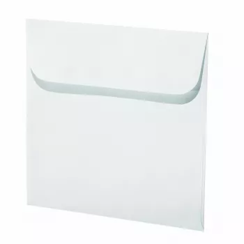 Artoz papel mosaico sobres cuadrados, blanco, engomado en húmedo, 20 uds. (155 x 155 mm)