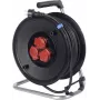 AS Schwabe 10135 alargador enrollable 50 m con conector Schuko y 4 tomas de corriente