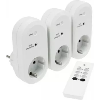 AS Schwabe 24080 set de enchufes inalámbricos para interior 2300 W 3 piezas blanco