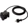 AS SCHWABE Regleta de enchufes triple de goma maciza con tapas abatibles giratorias IP44 y anilla de suspensión, 5m H07RN-F 3G2.5 60445