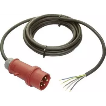 AS SCHWABE 70970 cable de corriente Schuko a extremo abierto H05VV-F 3G1.5 5m negro