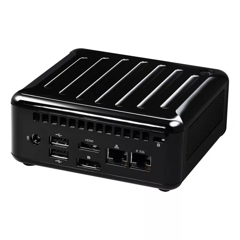 ASRock 4x4 BOX-4800U Barebone Mini PC, AMD Ryzen 7 4800U, 2x DDR4 SO-DIMM, 2x 2.5GbE, Wi-Fi 6, Negro