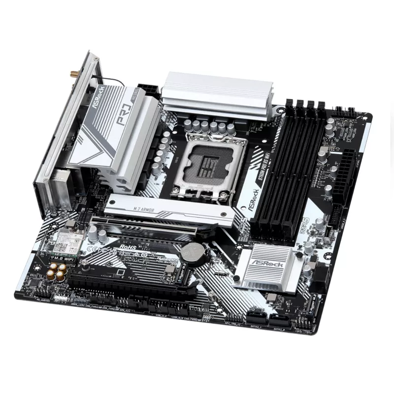 ASRock B760M Pro RS WiFi placa base gaming Intel LGA 1700 Micro-ATX