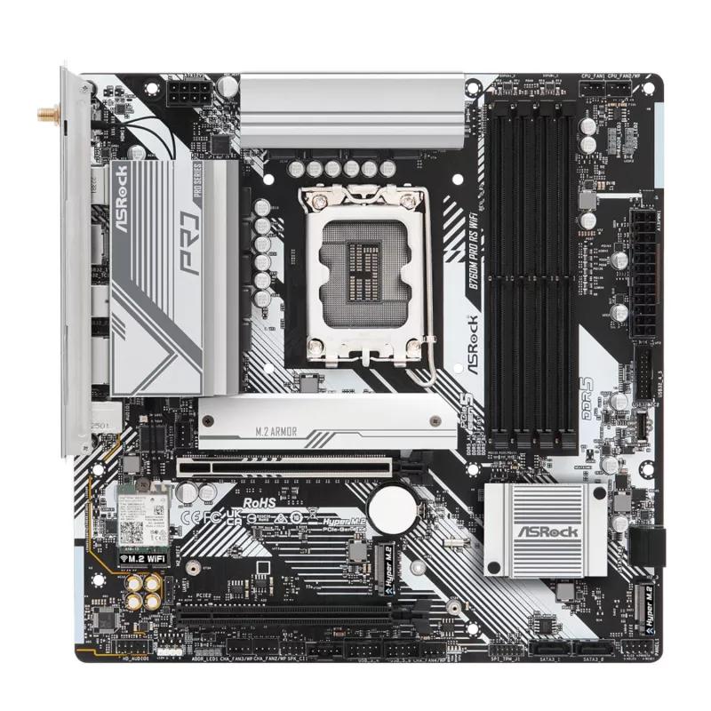 ASRock B760M Pro RS WiFi placa base gaming Intel LGA 1700 Micro-ATX